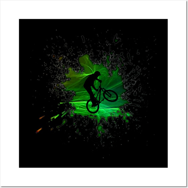 Cool Bmx Bike for halfpipe with nice Wheel, BMX stunt bike Wall Art by Guntah